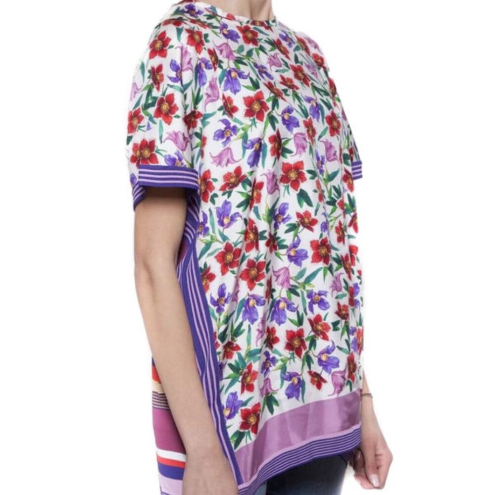 NWOT Salvatore Ferragamo Floral Multicolor Tunic Top S